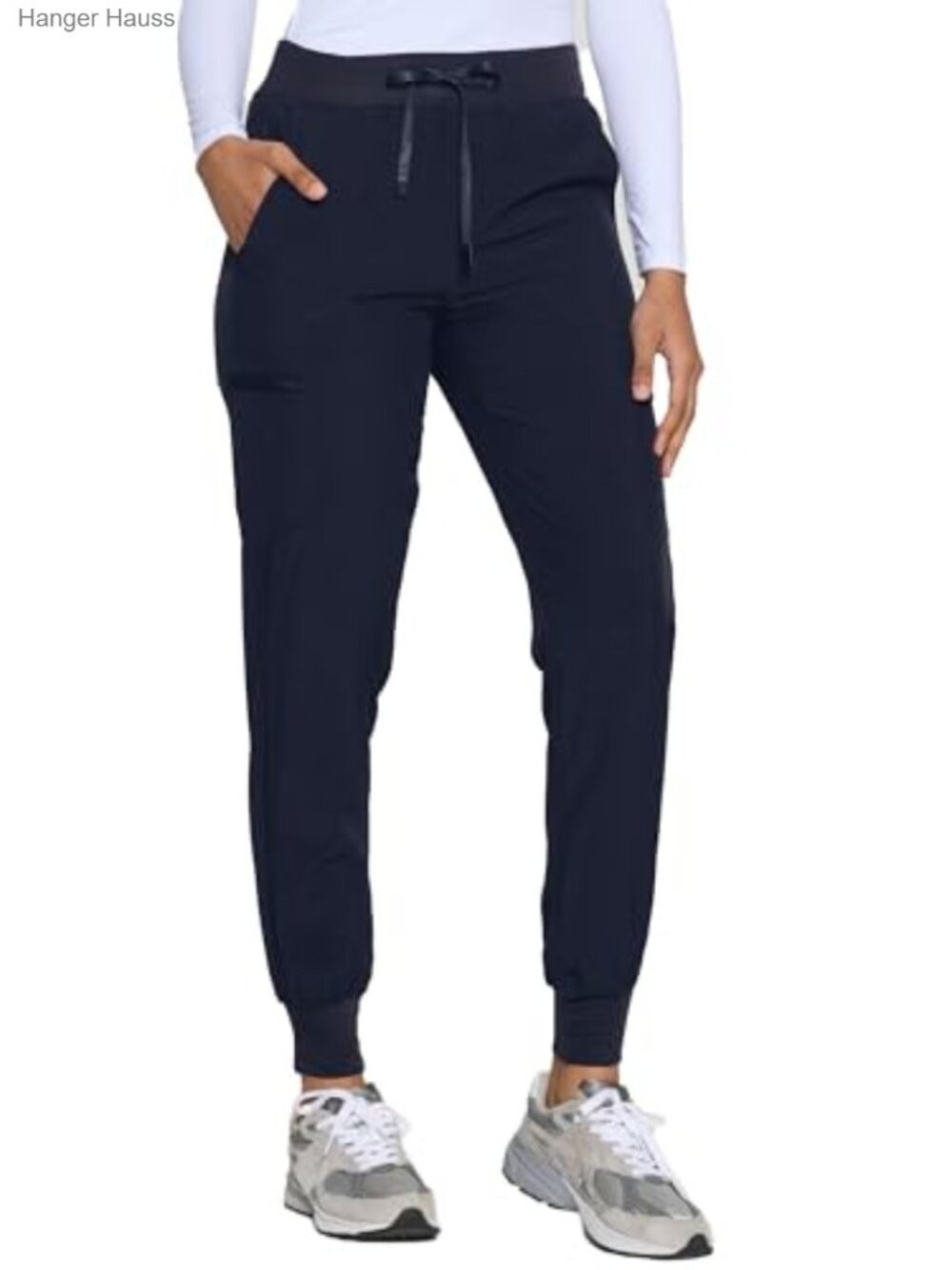 Soft Stretch Scrub Pants with 5 Pockets, Slim Fit Jogger Style - Picture 4 of 6